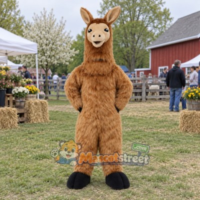 Brown Llama Mascot Costume Brown Llama Mascot Costume