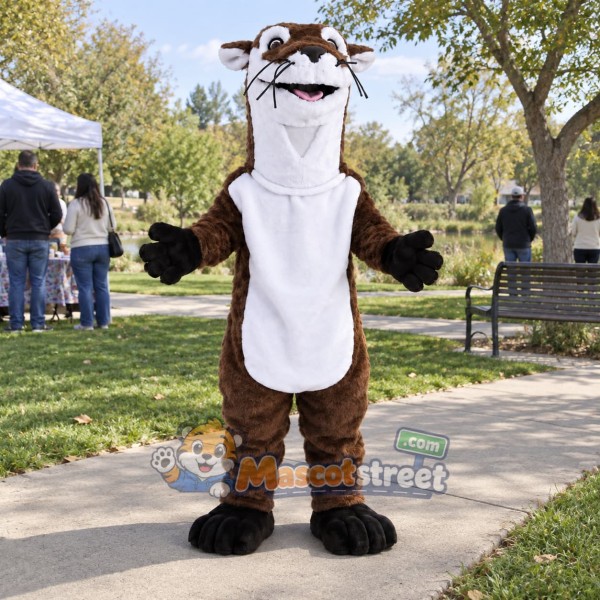 Brown Otter Mascot Costume