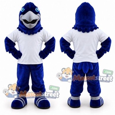 Blue Bird Mascot Costume with White Shirt Blue Bird Mascot Costume with White Shirt