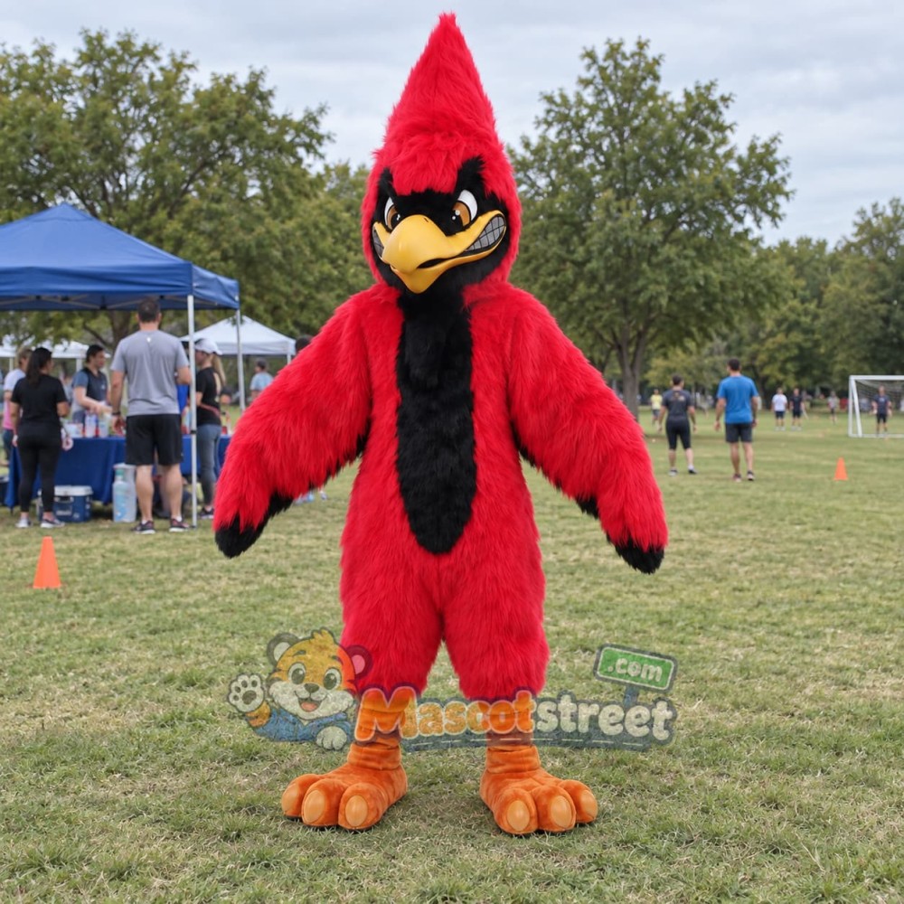 Red Cardinal Mascot Costume Red Cardinal Mascot Costume