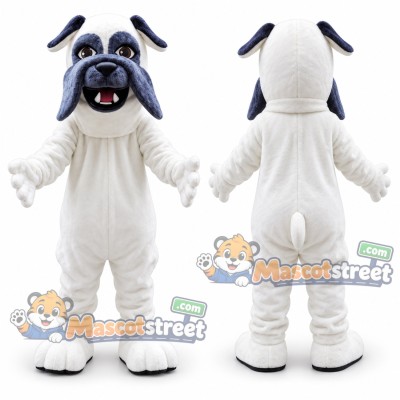 White Bulldog Mascot Costume