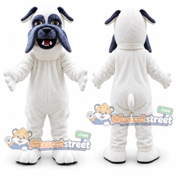 White Bulldog Mascot Costume