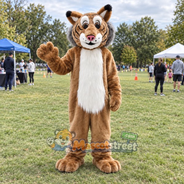Brown Bobcat Mascot Costume