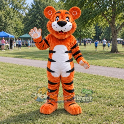 Orange Tiger Mascot Costume