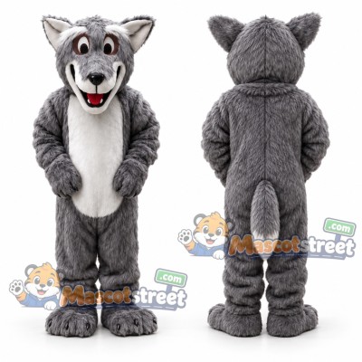 Gray Wolf Mascot Costume