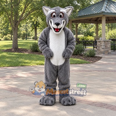 Gray Wolf Mascot Costume