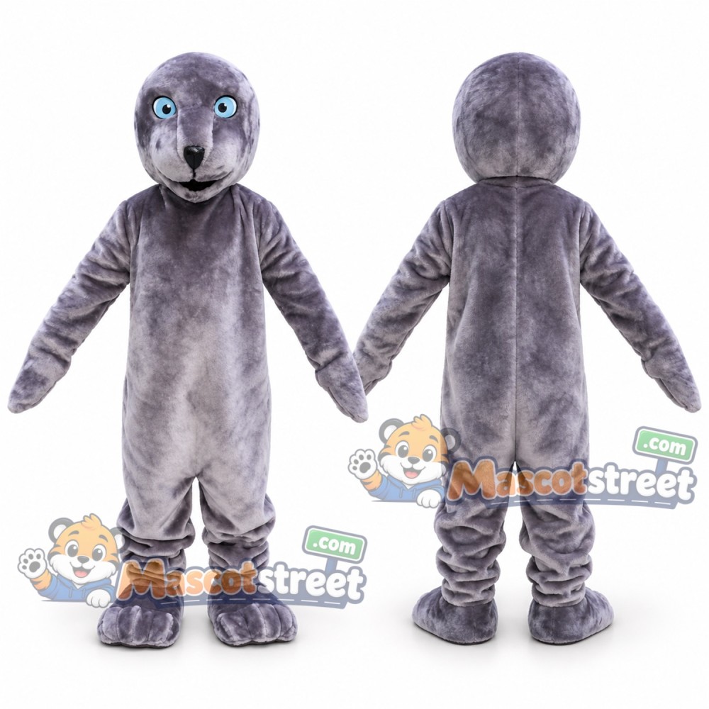 Gray Seal Mascot Costume