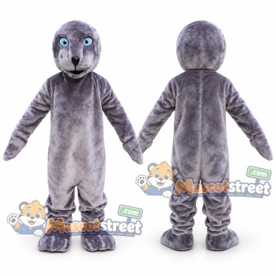 Gray Seal Mascot Costume