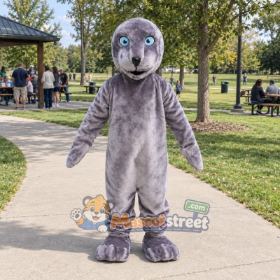 Gray Seal Mascot Costume Gray Seal Mascot Costume