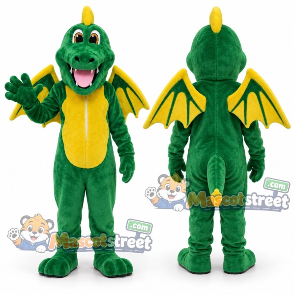 Green Dragon Mascot Costume