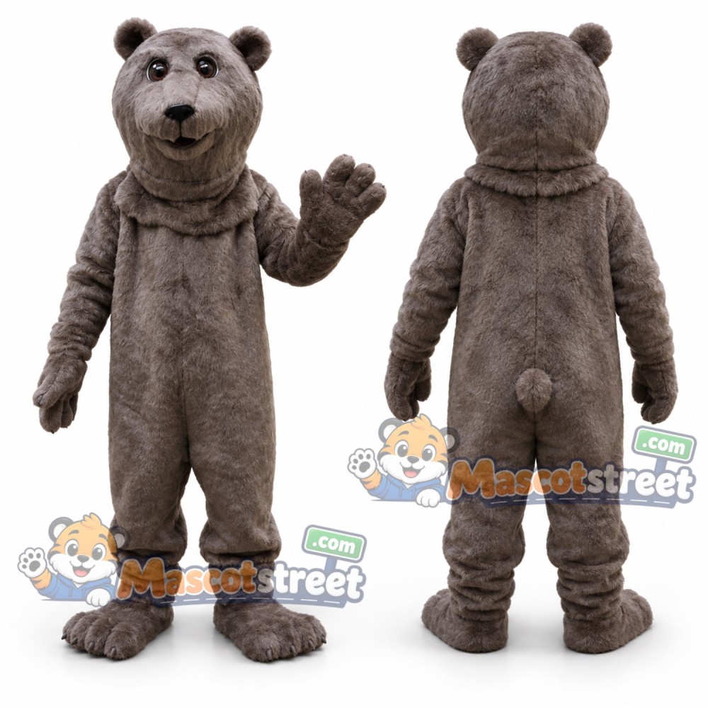 Gray Bear Mascot Costume Gray Bear Mascot Costume
