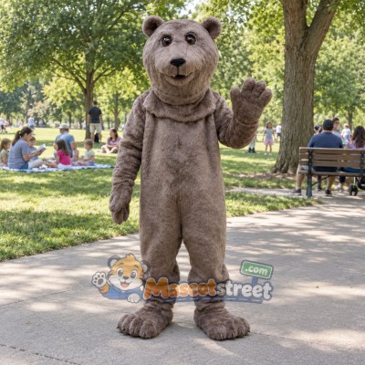 Gray Bear Mascot Costume Gray Bear Mascot Costume