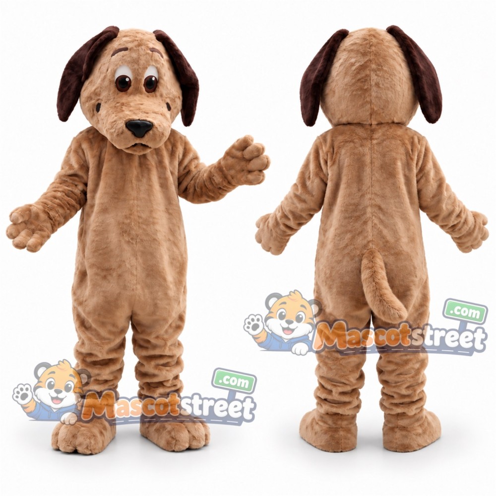 Tan Dog Mascot Costume
