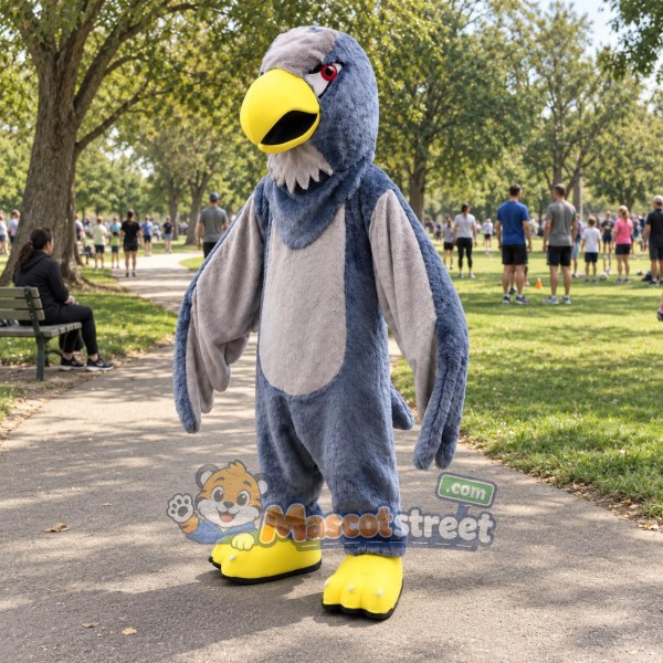 Gray Bird Mascot Costume