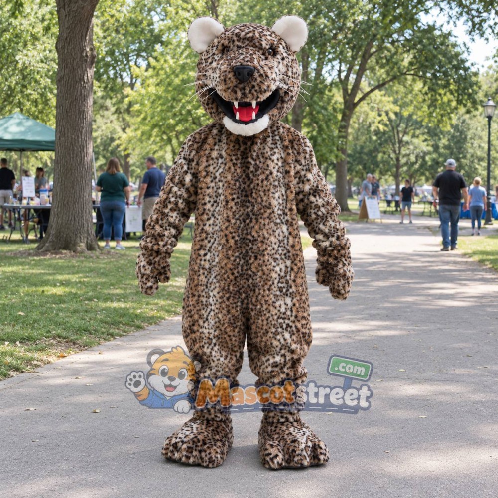 Spotted Leopard Mascot Costume Spotted Leopard Mascot Costume