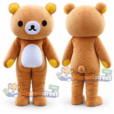 Tan Bear Mascot Costume