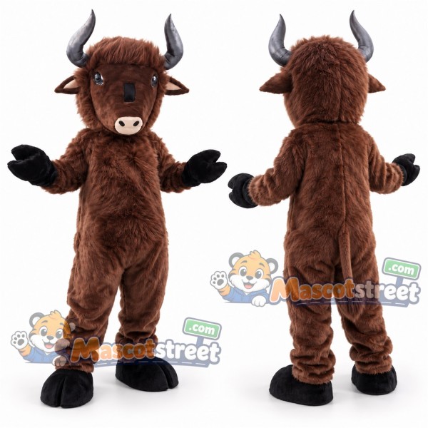 Brown Bull Mascot Costume
