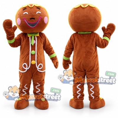 Gingerbread Person Mascot Costume Gingerbread Person Mascot Costume