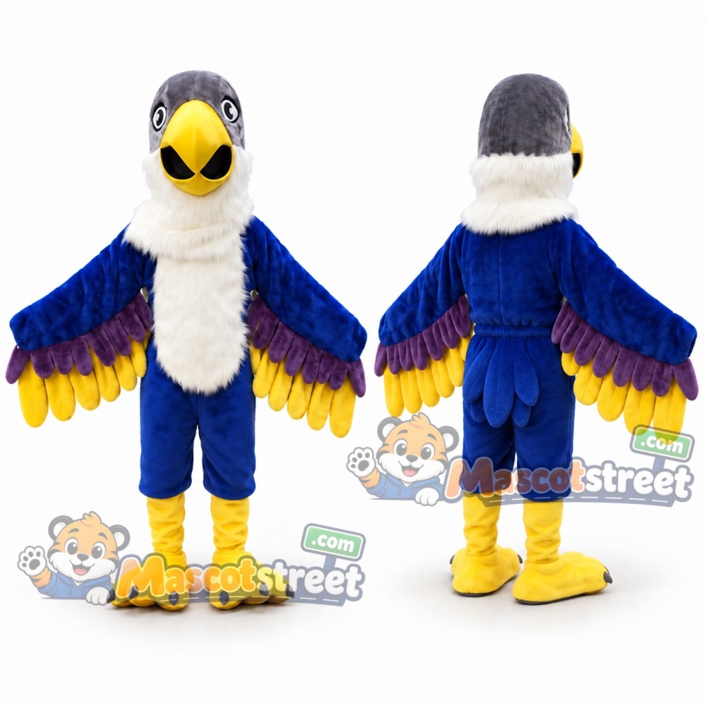 Blue and White Eagle Mascot Costume Blue and White Eagle Mascot Costume