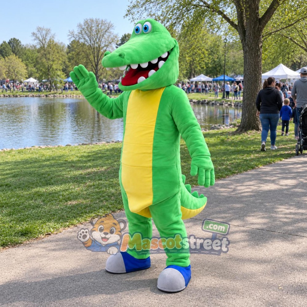 Green Alligator Mascot Costume