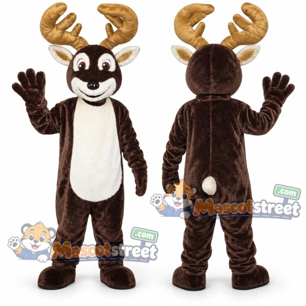 Brown Reindeer Mascot Costume