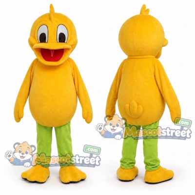 Yellow Duck Mascot Costume with Green Trousers Yellow Duck Mascot Costume with Green Trousers