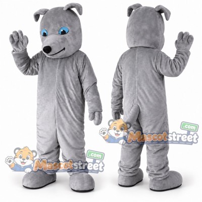 Gray Dog Mascot Costume Gray Dog Mascot Costume