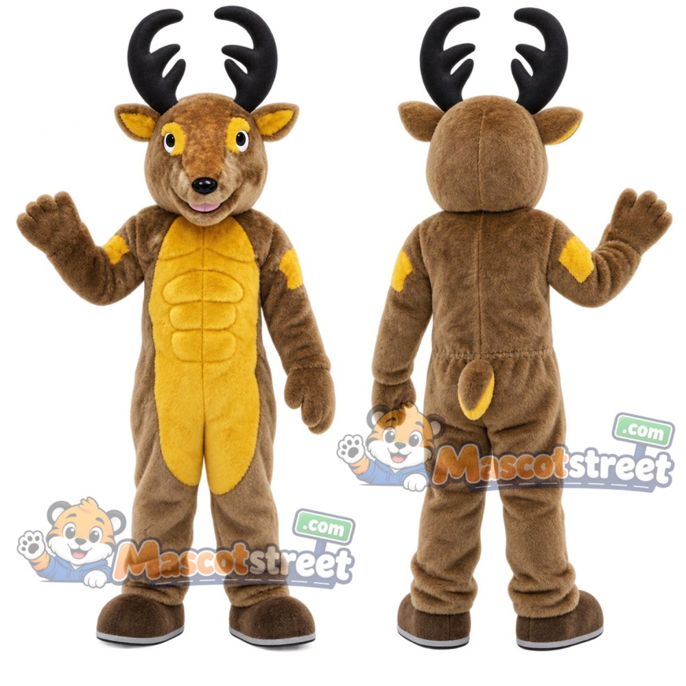 Brown Deer Mascot Costume Brown Deer Mascot Costume