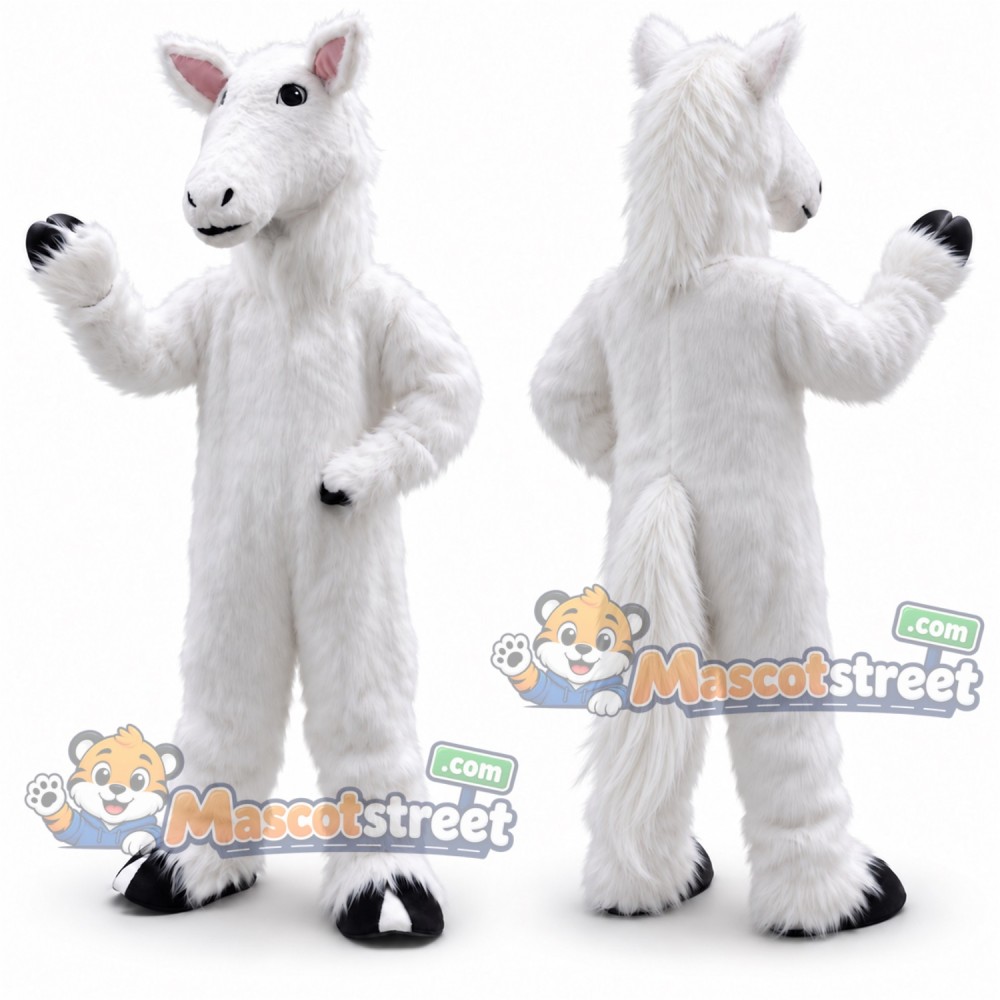 White Horse Mascot Costume White Horse Mascot Costume