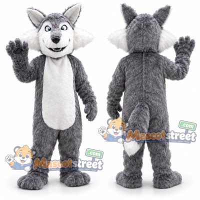 Gray Wolf Mascot Costume Gray Wolf Mascot Costume