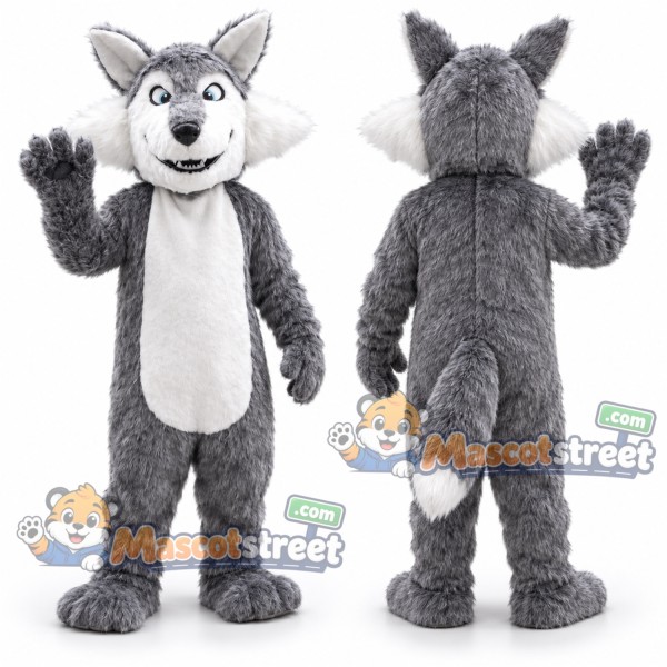 Gray Wolf Mascot Costume