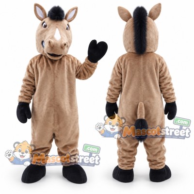 Brown Horse Mascot Costume Brown Horse Mascot Costume
