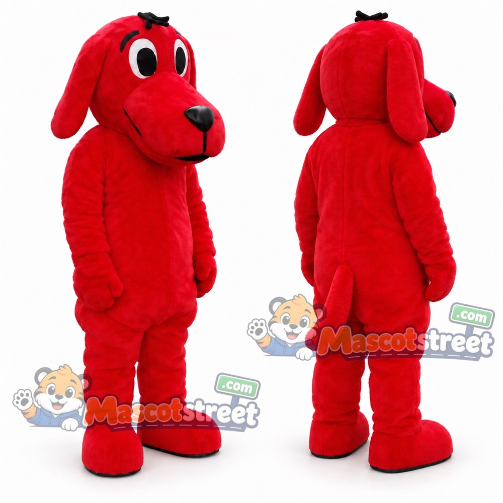 Red Dog Mascot Costume