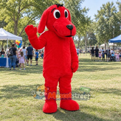Red Dog Mascot Costume Red Dog Mascot Costume