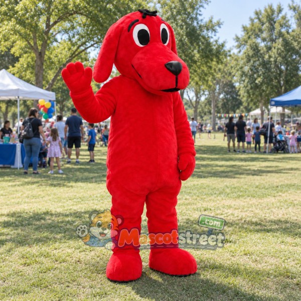 Red Dog Mascot Costume
