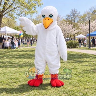 White Pigeon Mascot Costume White Pigeon Mascot Costume
