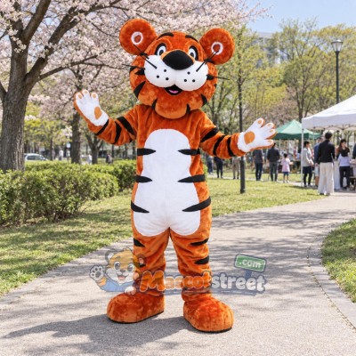 Orange Tiger Mascot Costume Orange Tiger Mascot Costume