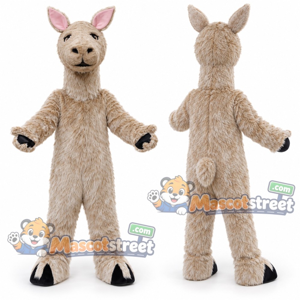 Tan Llama Mascot Costume