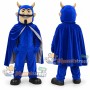Blue Devil Mascot Costume with Blue Cape