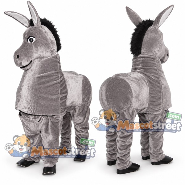 Gray Donkey Mascot Costume