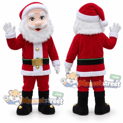 Santa Claus Mascot Costume with Red Suit and Red Hat Santa Claus Mascot Costume with Red Suit and Red Hat
