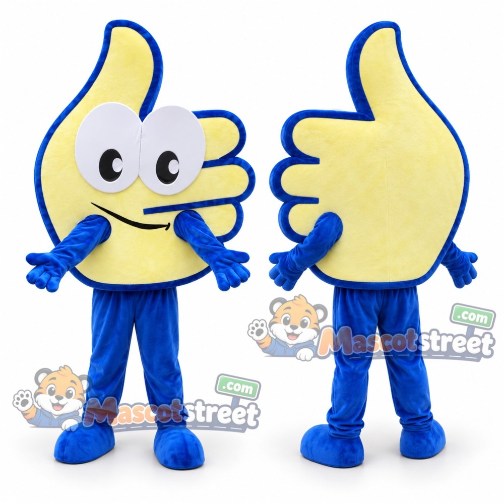 Thumbs Up Hand Mascot Costume Thumbs Up Hand Mascot Costume