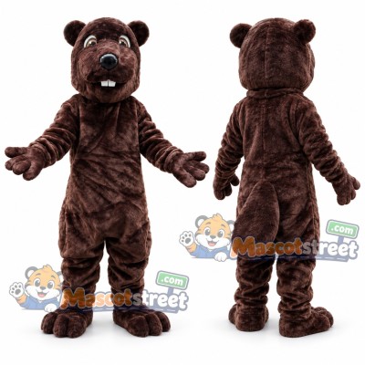 Brown Beaver Mascot Costume Brown Beaver Mascot Costume