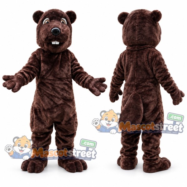 Brown Beaver Mascot Costume