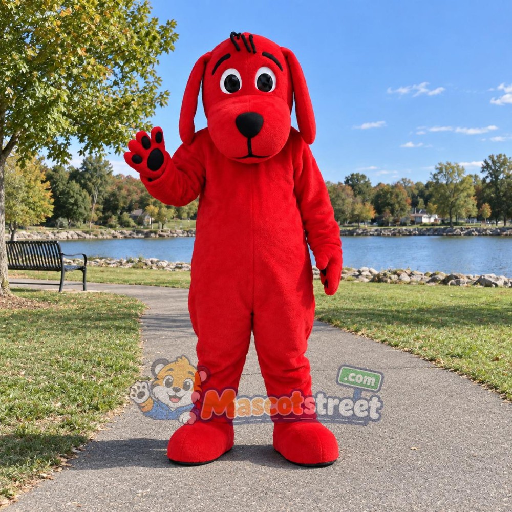 Red Dog Mascot Costume Red Dog Mascot Costume