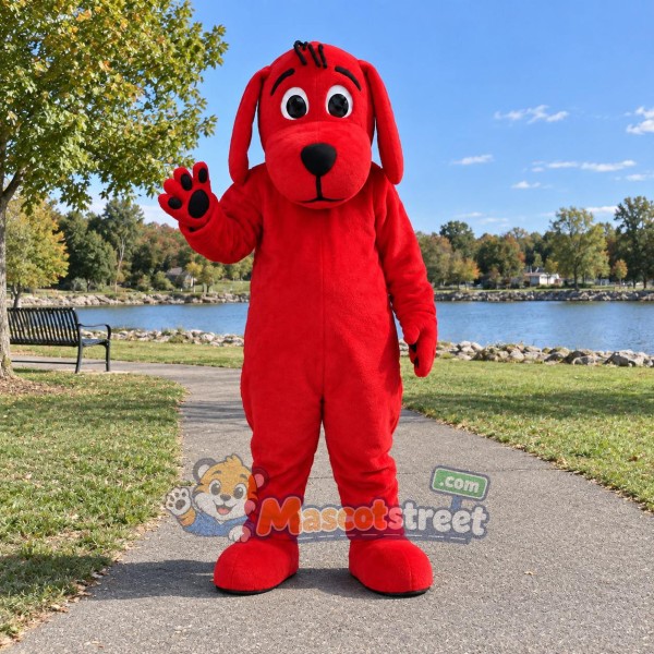 Red Dog Mascot Costume