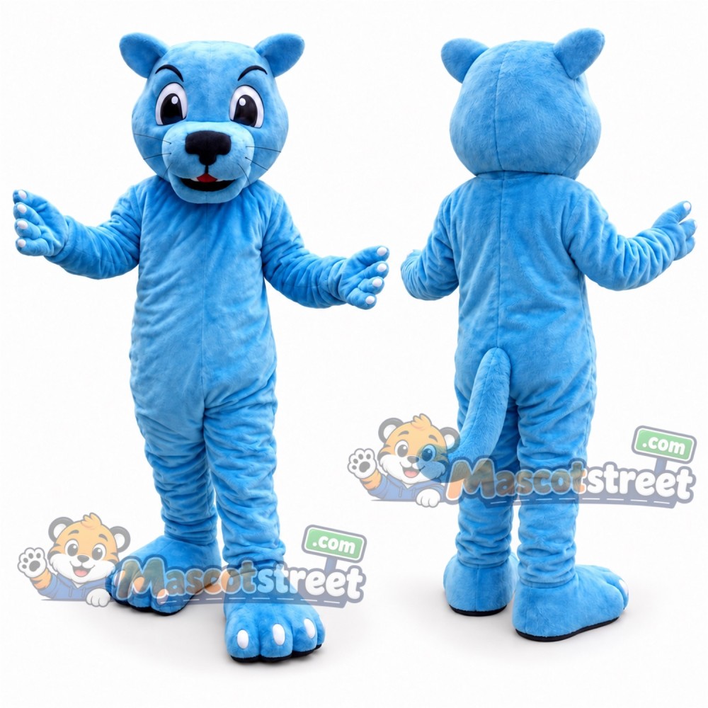 Blue Cat Mascot Costume