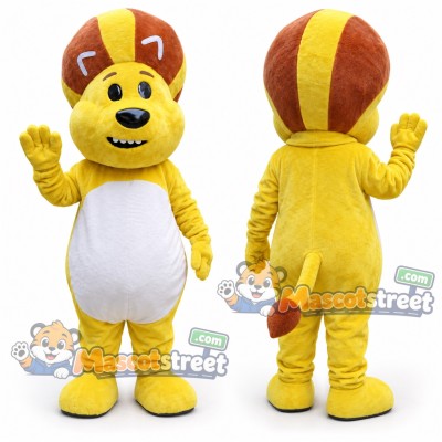 Yellow Lion Mascot Costume Yellow Lion Mascot Costume