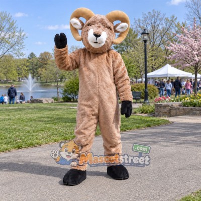 Tan Ram Mascot Costume