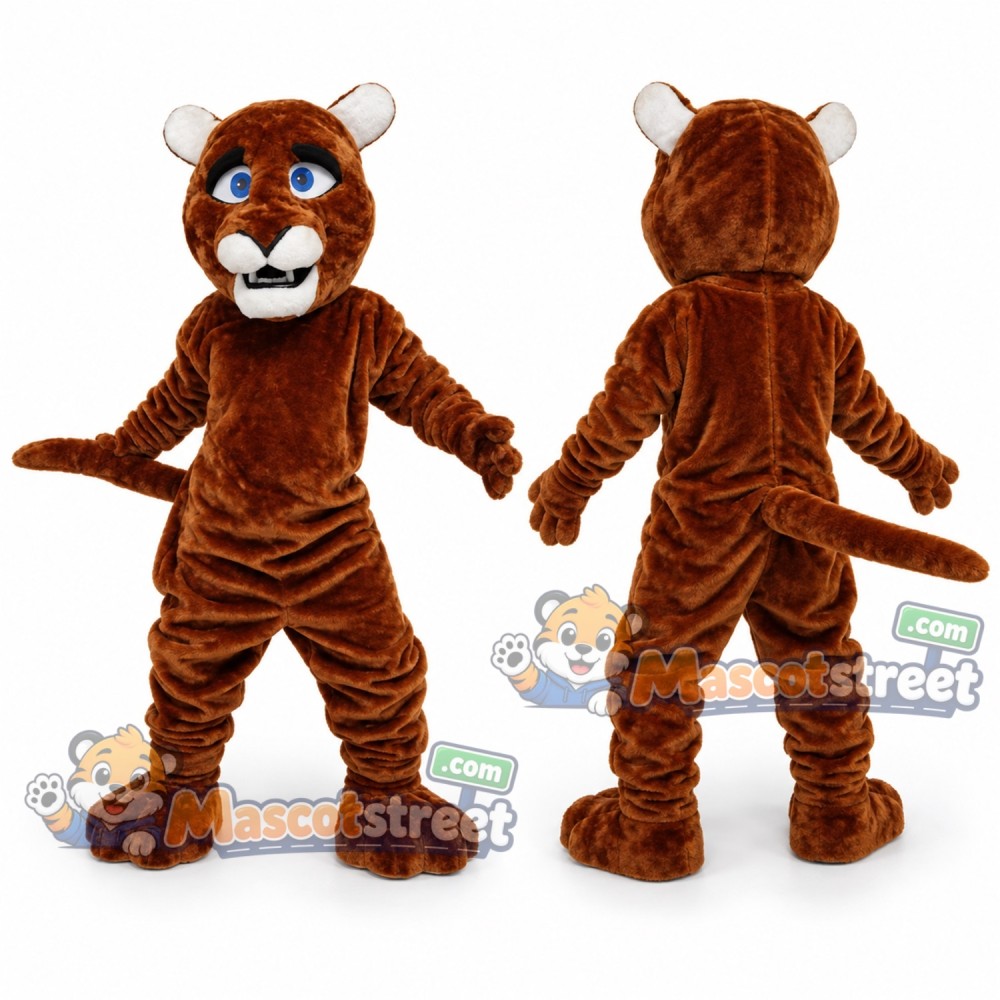 Brown Cougar Mascot Costume Brown Cougar Mascot Costume